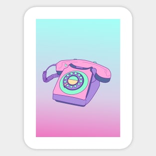 Aesthetic vintage telephone Sticker